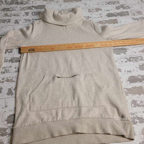 Fabletics large Beige Long Sleeve Turtleneck Pullover Sweater - Picture 2 of 4